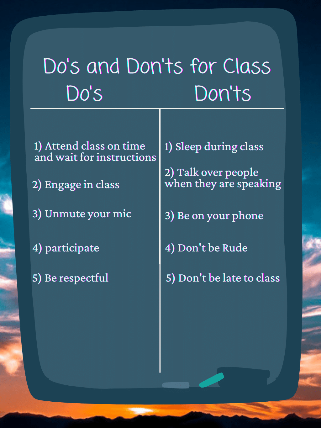 Copy of Do's and Don'ts